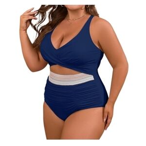 B2PRITY - XL Sweet  Navy Blue One Piece Swimwear